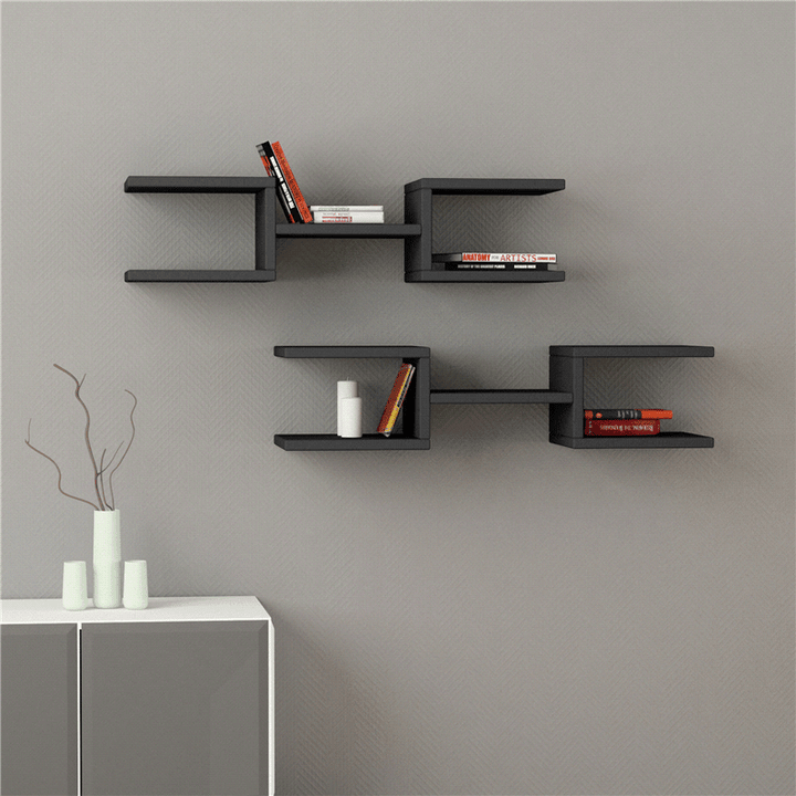 Multi Hype Living Lounge Drawing Room Floating Shelve Decor (Set of 2) | Furniture | Waseeh Pakistan