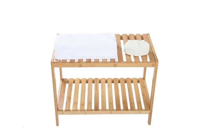 Multi-purpose Natural Bamboo Rack (2-Tiered) | Home Décor | Waseeh Pakistan