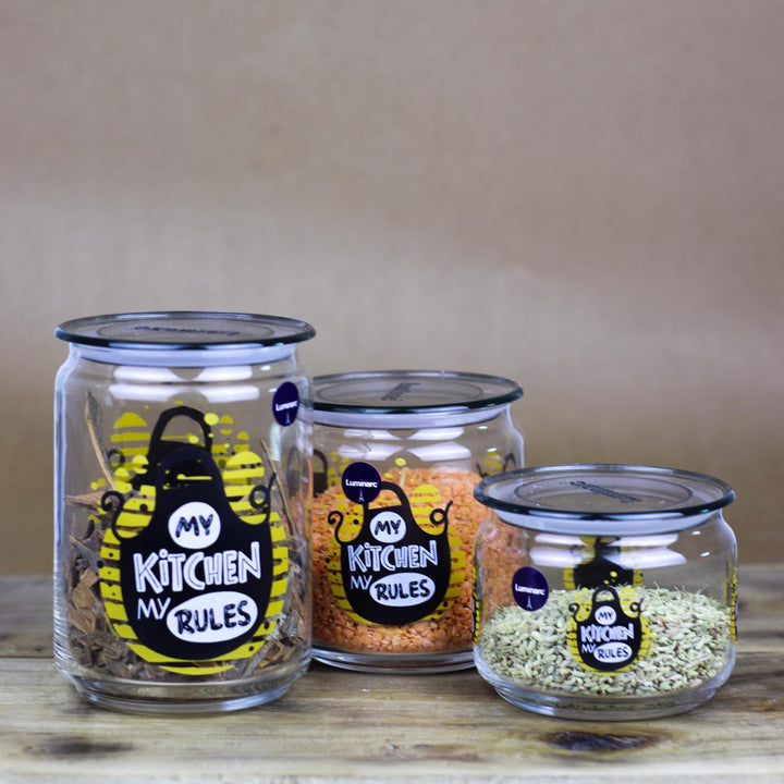 My Kitchen Rules 3pcs Jars | kitchen item | Waseeh Pakistan