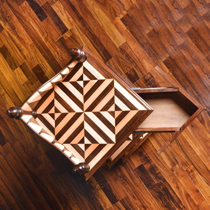Mystery Corner Shelf Stand (Shisham) | Furniture | Waseeh Pakistan