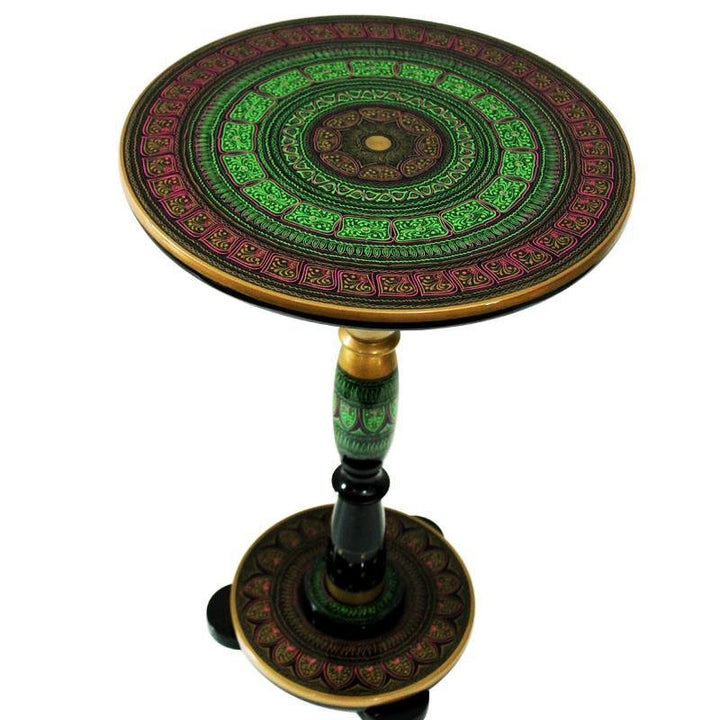Nakshi Art Wooden Table (16") | Wooden Handy Crafts | Waseeh Pakistan