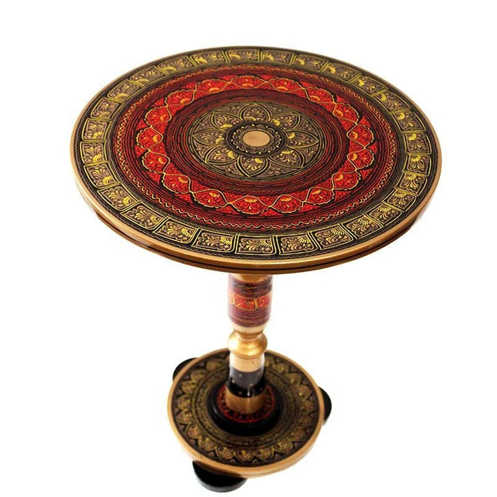 Nakshi Art Wooden Table (16") | Wooden Handy Crafts | Waseeh Pakistan