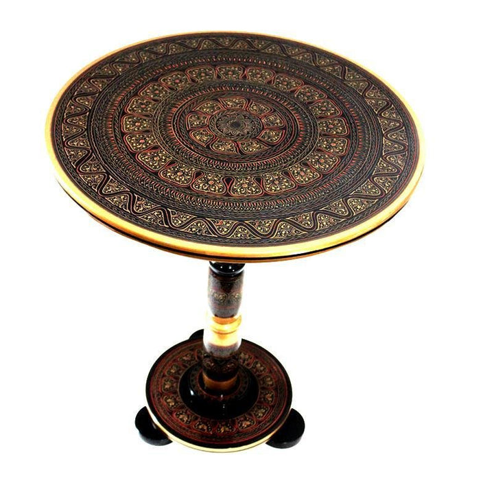 Nakshi Art Wooden Table (16") | Wooden Handy Crafts | Waseeh Pakistan