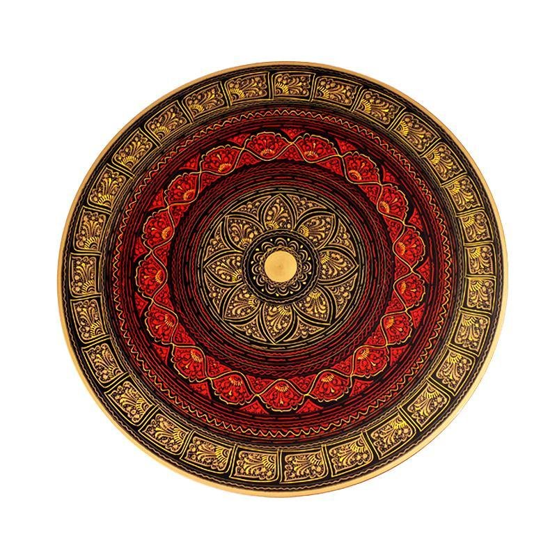 Nakshi Art Wooden Table (16") | Wooden Handy Crafts | Waseeh Pakistan