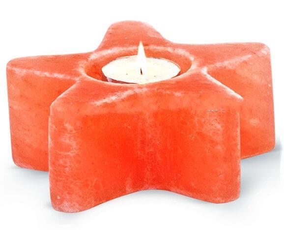 Natural Salt Candle Holder - Pack of 2 Stars | Home Décor | Waseeh Pakistan