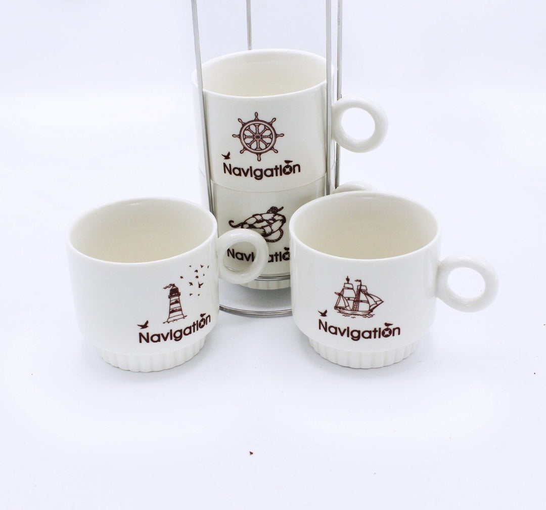 Navigation Cup Tower -4 Pcs | kitchen item | Waseeh Pakistan