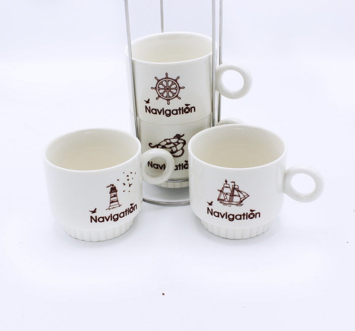 Navigation Cup Tower -4 Pcs | kitchen item | Waseeh Pakistan