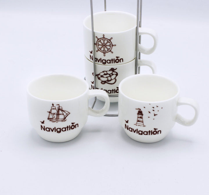 Navigation Cup Tower -4 Pcs | kitchen item | Waseeh Pakistan