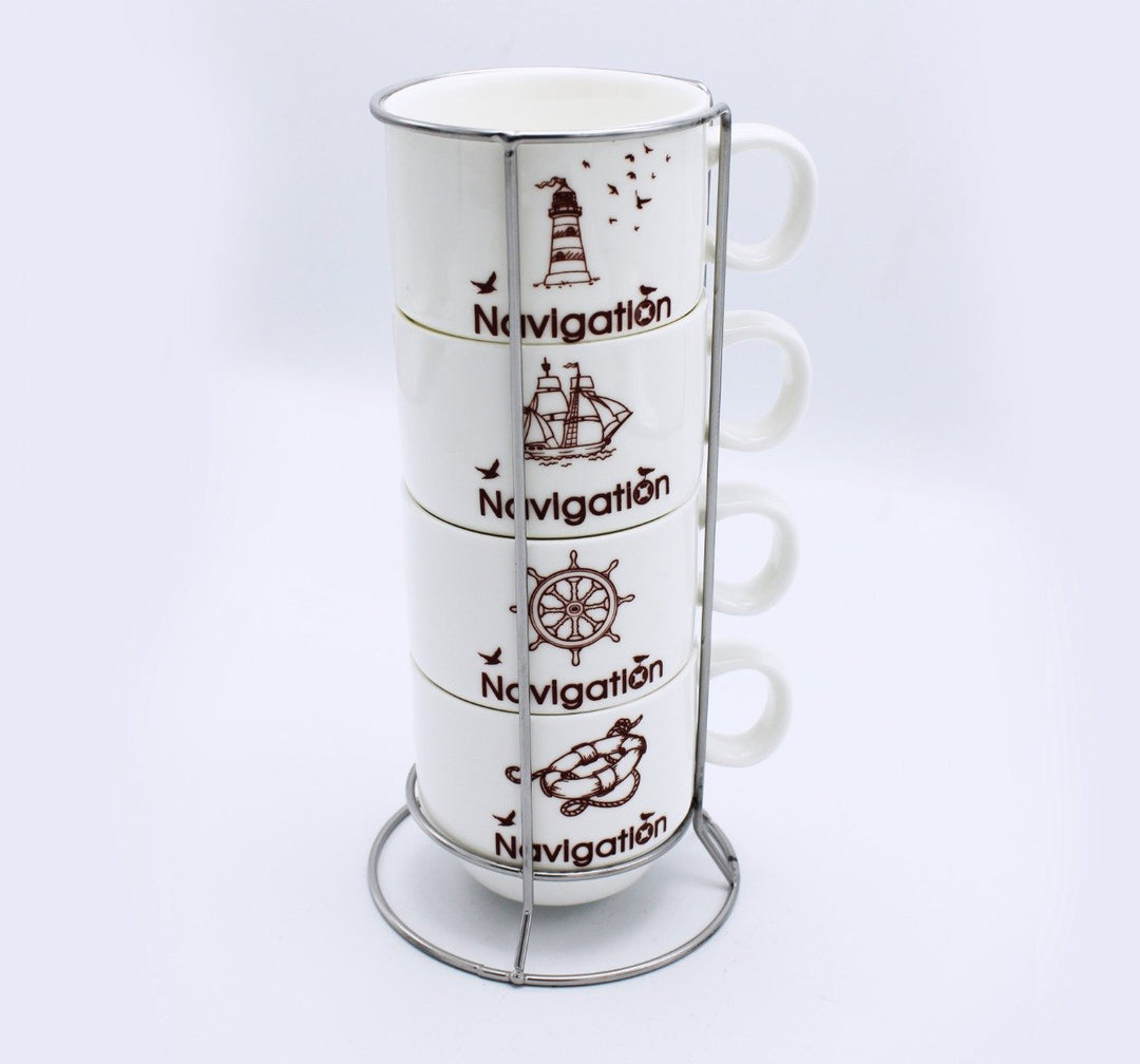 Navigation Cup Tower -4 Pcs | kitchen item | Waseeh Pakistan