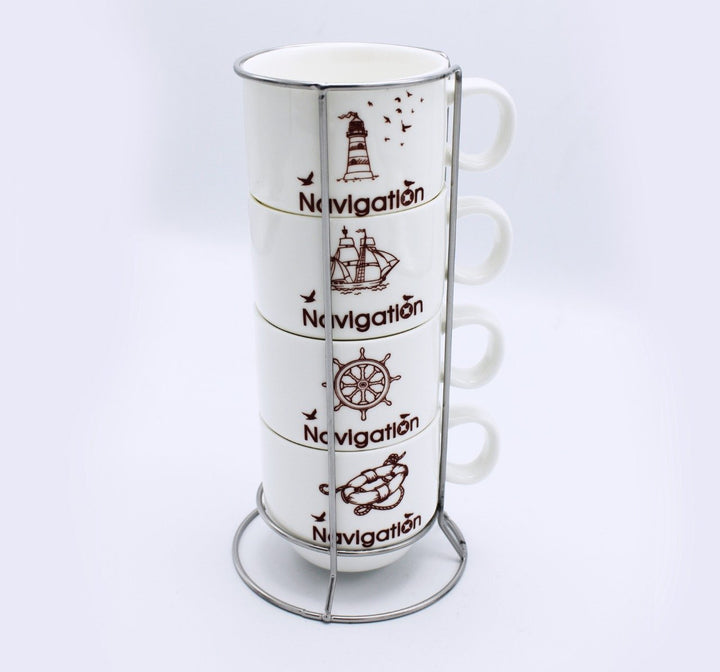 Navigation Cup Tower -4 Pcs | kitchen item | Waseeh Pakistan