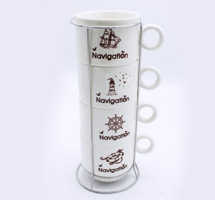 Navigation Cup Tower -4 Pcs | kitchen item | Waseeh Pakistan