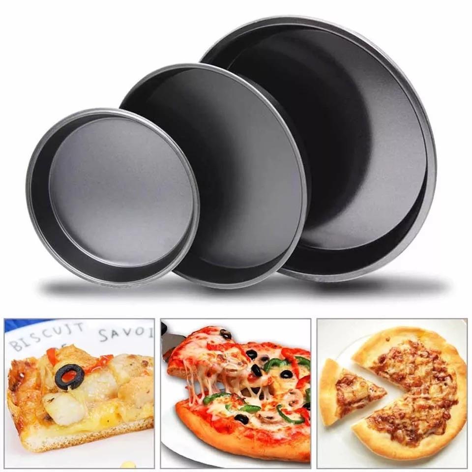 Non Stick Professional Pizza Pans (Pack of 3) | kitchen item | Waseeh Pakistan