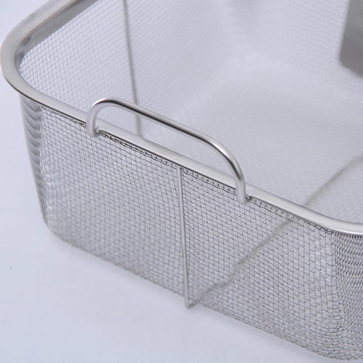 Non Stick Square Kitchen With Handle Oil Strainer Portable Stainless Steel Frying Basket | kitchen item | Waseeh Pakistan