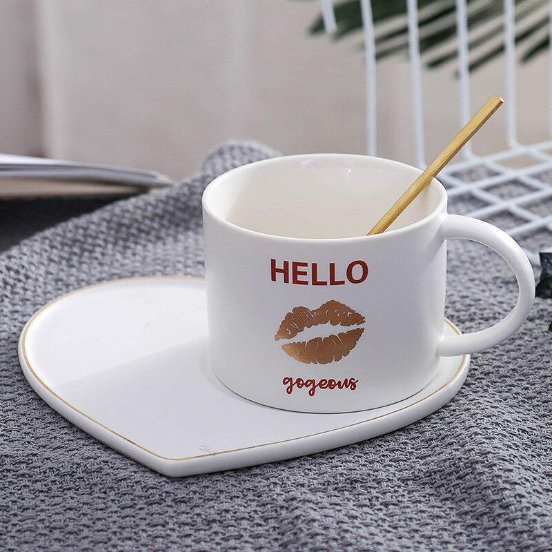 Nordic Ceramic Cup with Filizanki Spoon | kitchen item | Waseeh Pakistan