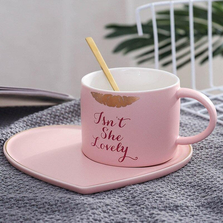 Nordic Ceramic Cup with Filizanki Spoon | kitchen item | Waseeh Pakistan