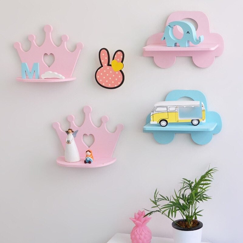 Nordic Children Ornaments Kids Bedroom Organizer Shelve Decor | Not Sale FB | Waseeh Pakistan