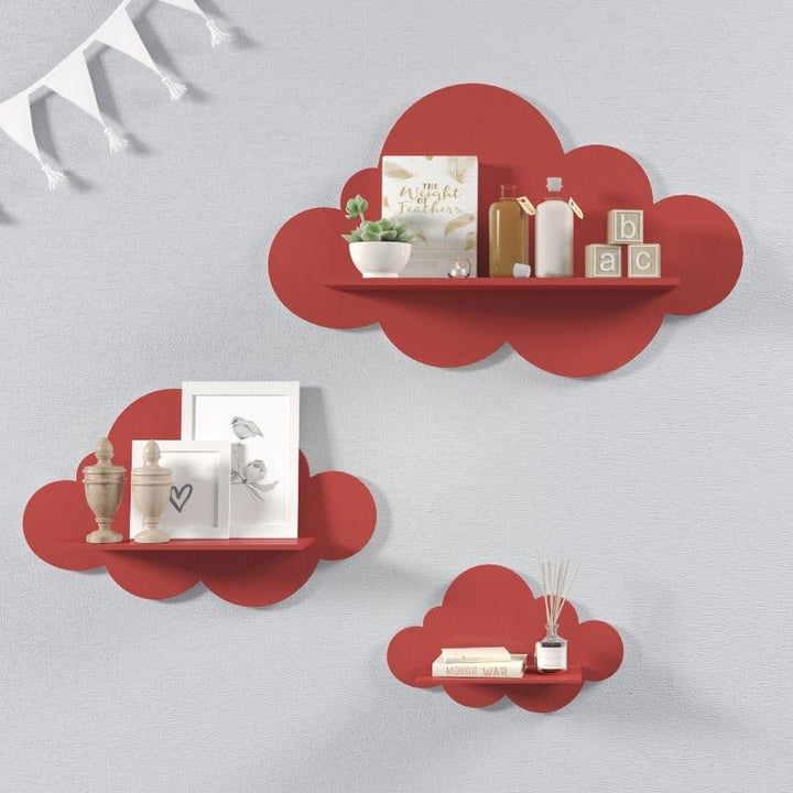 Nordic Cloud Lounge Living Bedroom Book Floating Shelve (Set of 3) | Furniture | Waseeh Pakistan