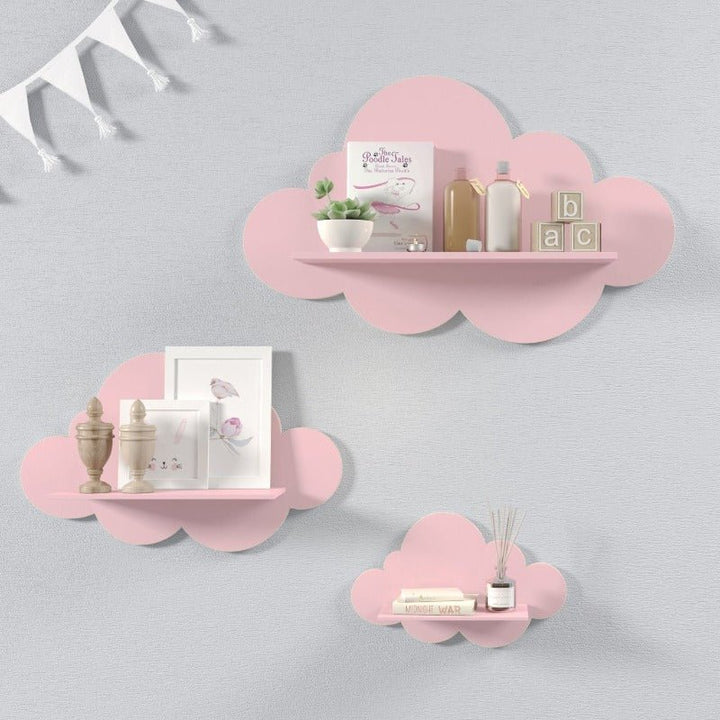 Nordic Cloud Lounge Living Bedroom Book Floating Shelve (Set of 3) | Furniture | Waseeh Pakistan