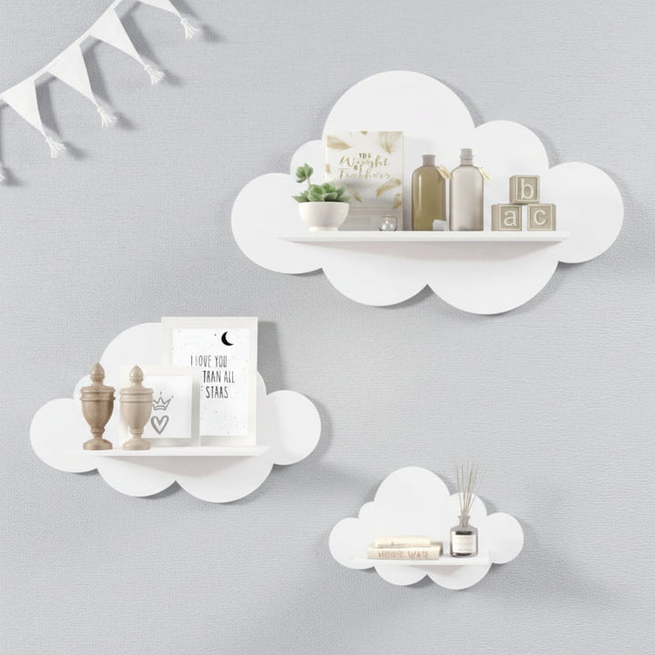 Nordic Cloud Lounge Living Bedroom Book Floating Shelve (Set of 3) | Furniture | Waseeh Pakistan