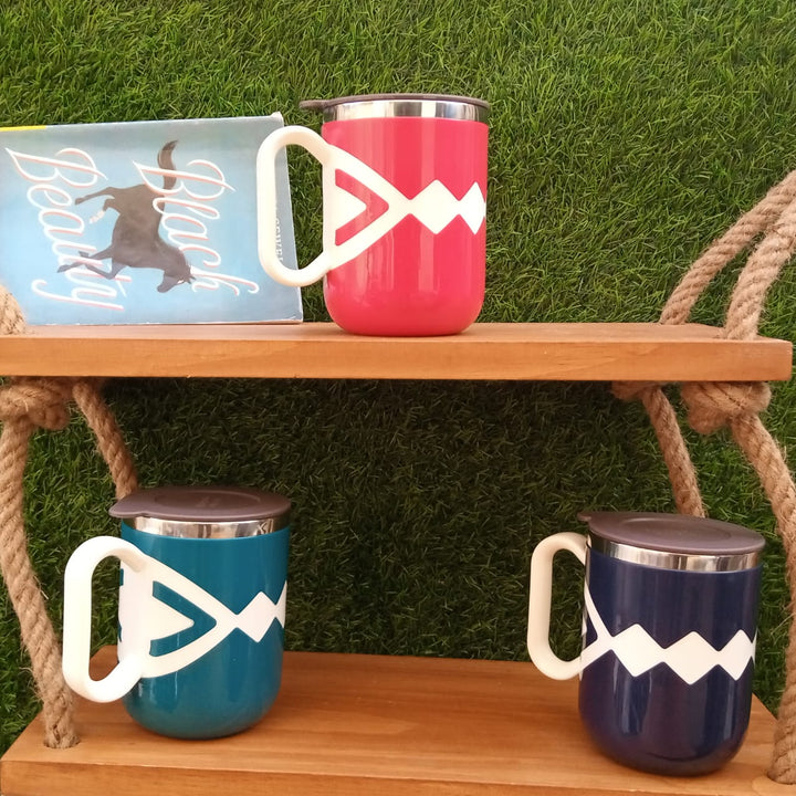 Nordic Diamond engraved Insulated Mugs | kitchen item | Waseeh Pakistan