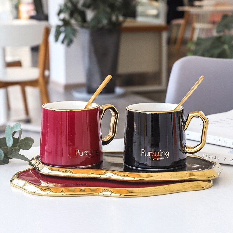 Nordic Luxury Gold Tea Cups | kitchen item | Waseeh Pakistan