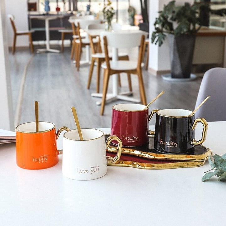 Nordic Luxury Gold Tea Cups | kitchen item | Waseeh Pakistan