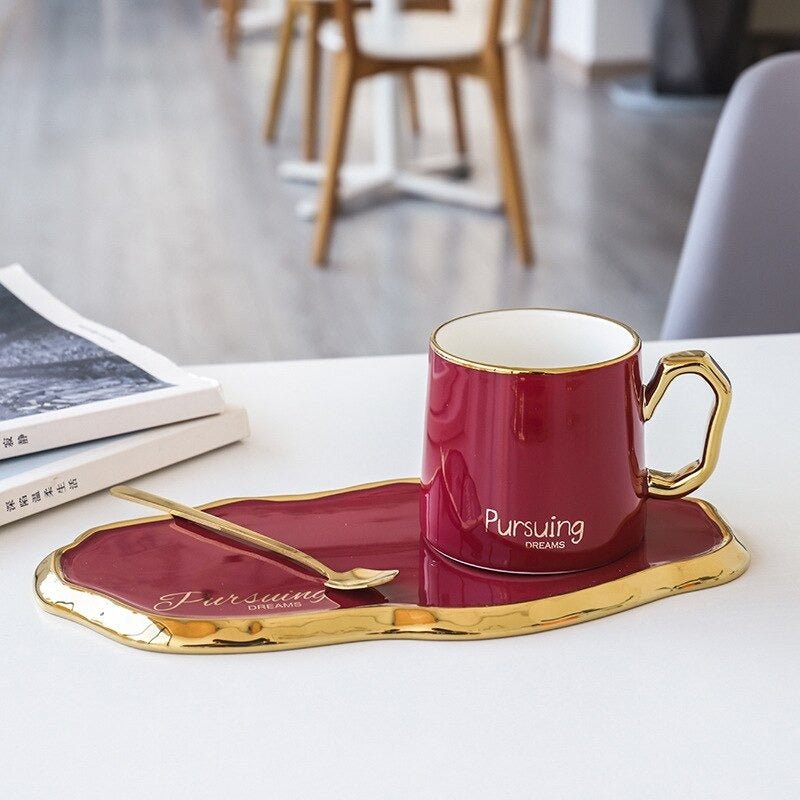Nordic Luxury Gold Tea Cups | kitchen item | Waseeh Pakistan