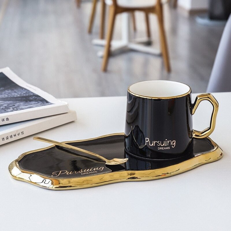 Nordic Luxury Gold Tea Cups | kitchen item | Waseeh Pakistan