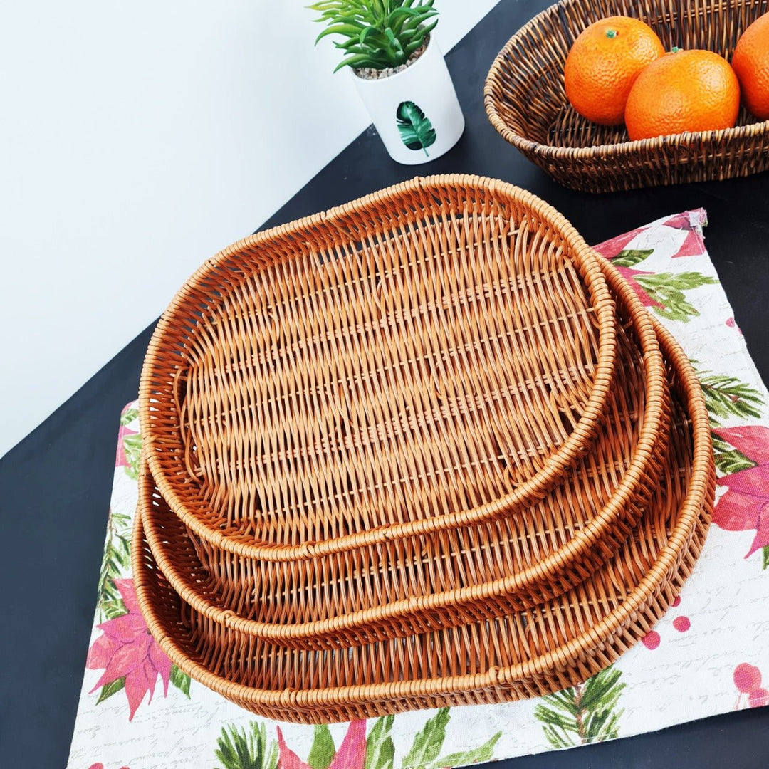 Nostalgic Braided Basket (Oval) | kitchen item | Waseeh Pakistan