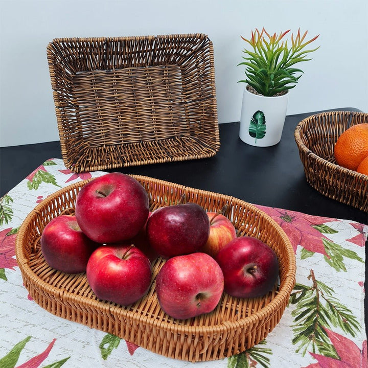 Nostalgic Braided Basket (Oval) | kitchen item | Waseeh Pakistan
