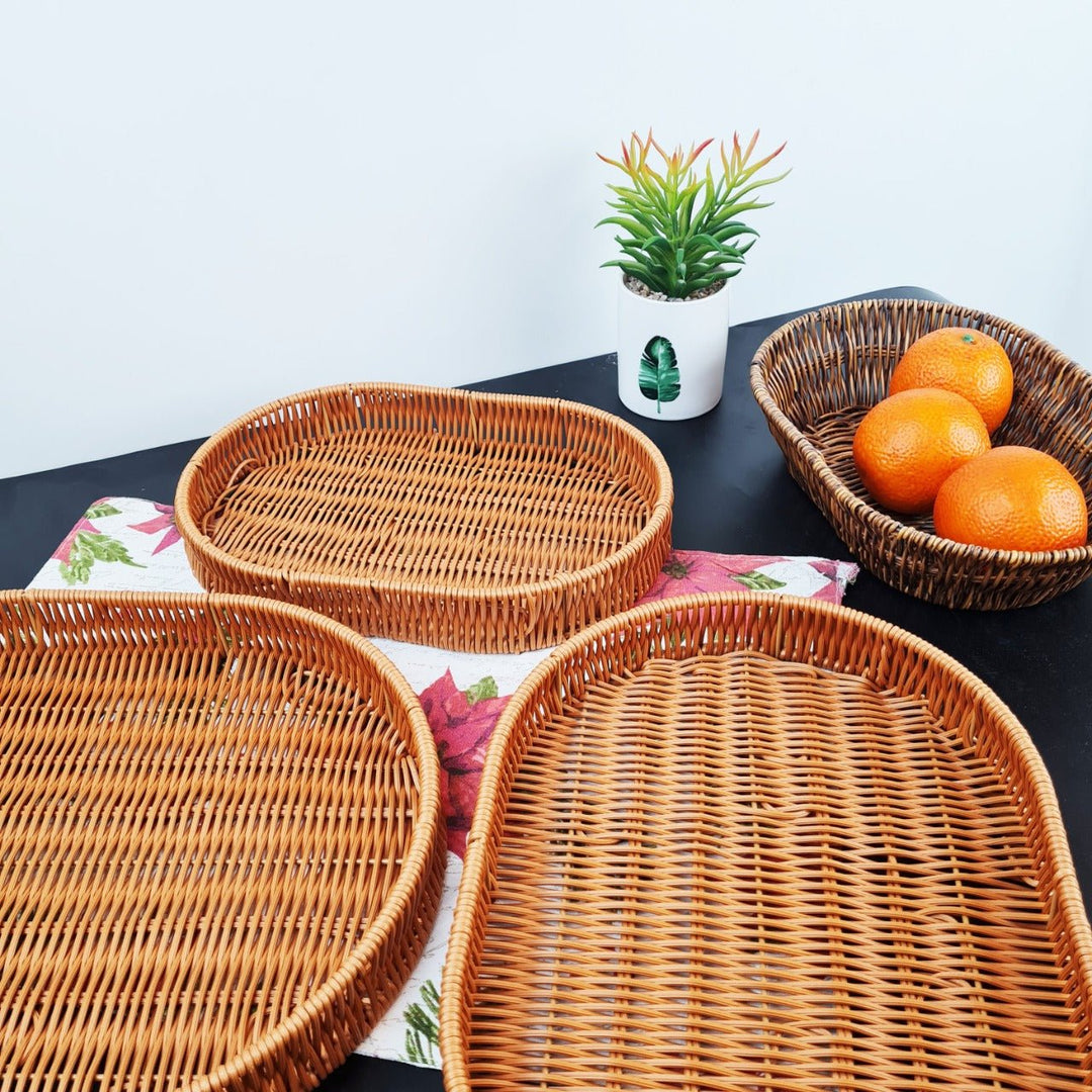 Nostalgic Braided Basket (Oval) | kitchen item | Waseeh Pakistan