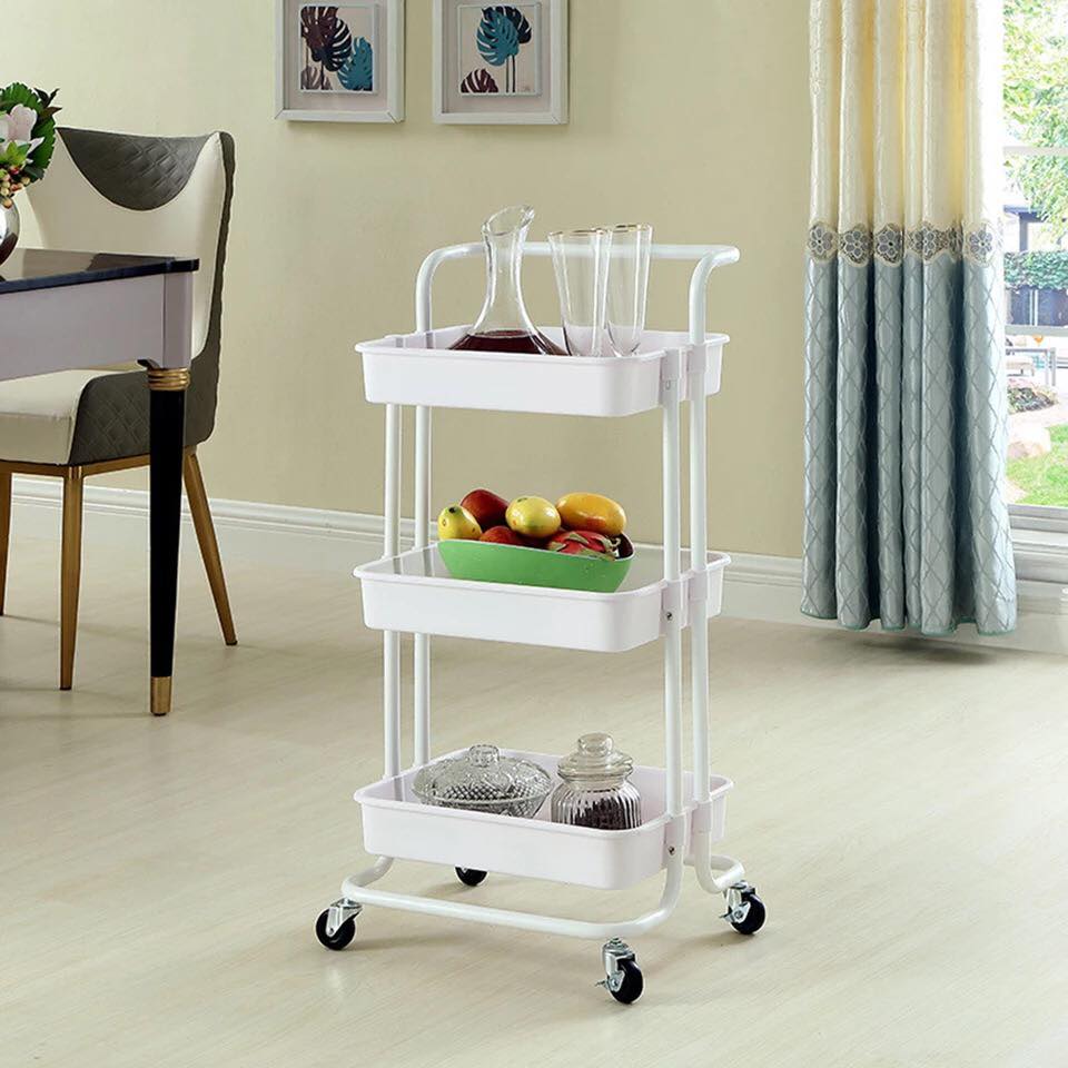 Nude Trolley Storage Basket (3-Tier) | kitchen item | Waseeh Pakistan