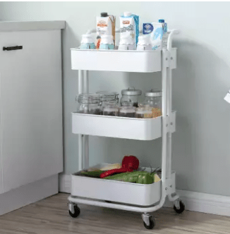 Nude Trolley Storage Basket (3-Tier) | kitchen item | Waseeh Pakistan