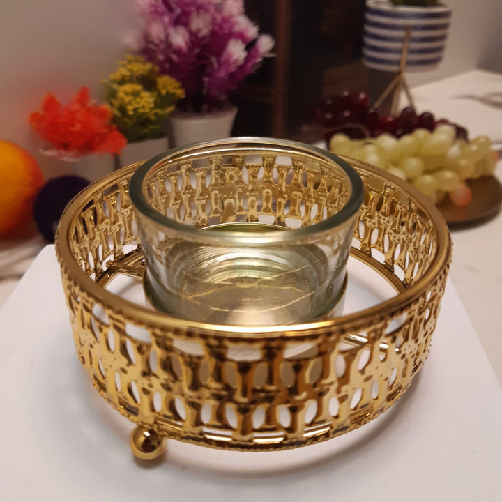 Nuptio Golden Candle Holder | Home Décor | Waseeh Pakistan
