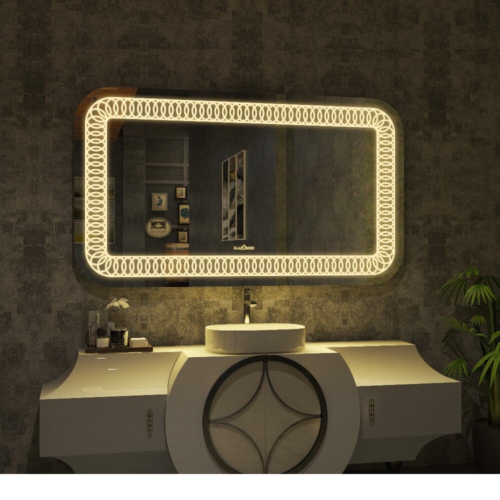 Oblong Rings LED Mirror Decor | Home Décor | Waseeh Pakistan