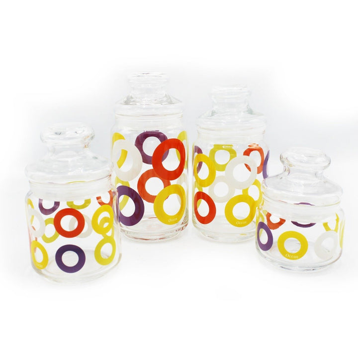 Ocean Glass Pop Jars - Pack of 4 | kitchen item | Waseeh Pakistan