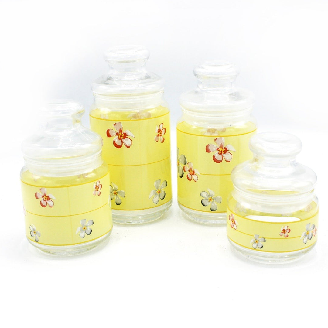 Ocean Glass Pop Jars - Pack of 4 | kitchen item | Waseeh Pakistan