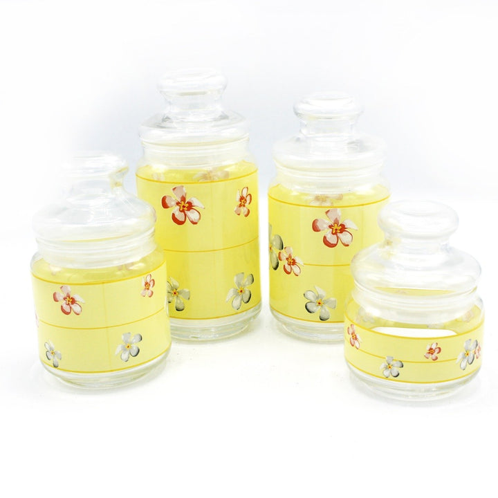 Ocean Glass Pop Jars - Pack of 4 | kitchen item | Waseeh Pakistan
