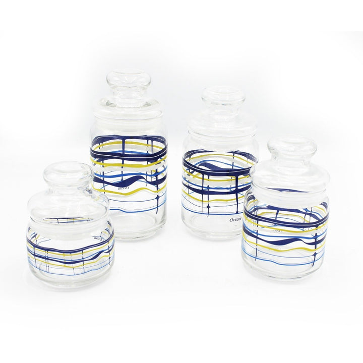Ocean Glass Pop Jars - Pack of 4 | kitchen item | Waseeh Pakistan