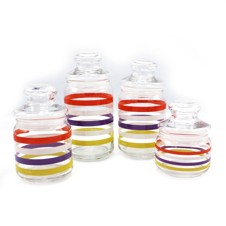 Ocean Glass Pop Jars - Pack of 4 | kitchen item | Waseeh Pakistan