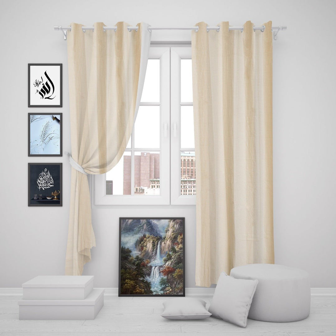 Ochre Eyelet Curtains | Home Décor | Waseeh Pakistan