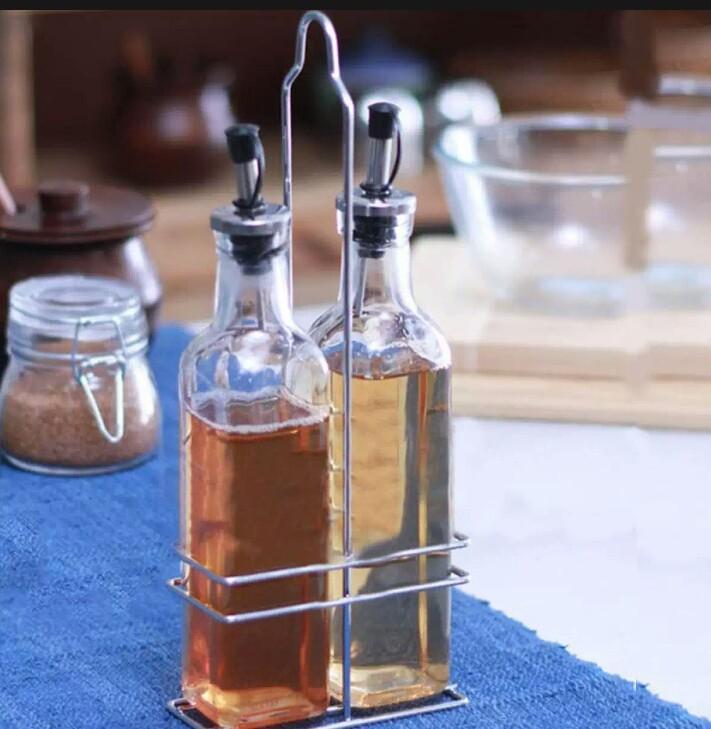 Oil &amp; Vinegar Cruet Set with Rack (3 Piece) | kitchen item | Waseeh Pakistan