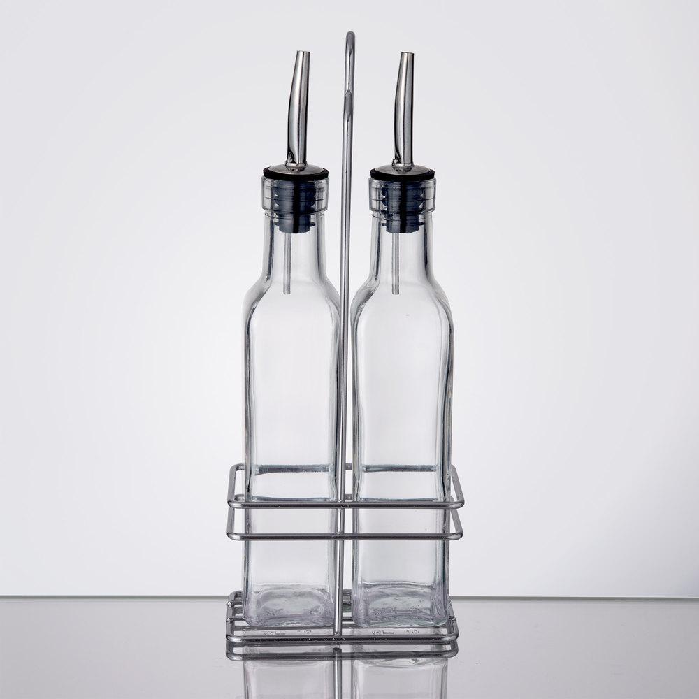 Oil &amp; Vinegar Cruet Set with Rack (3 Piece) | kitchen item | Waseeh Pakistan