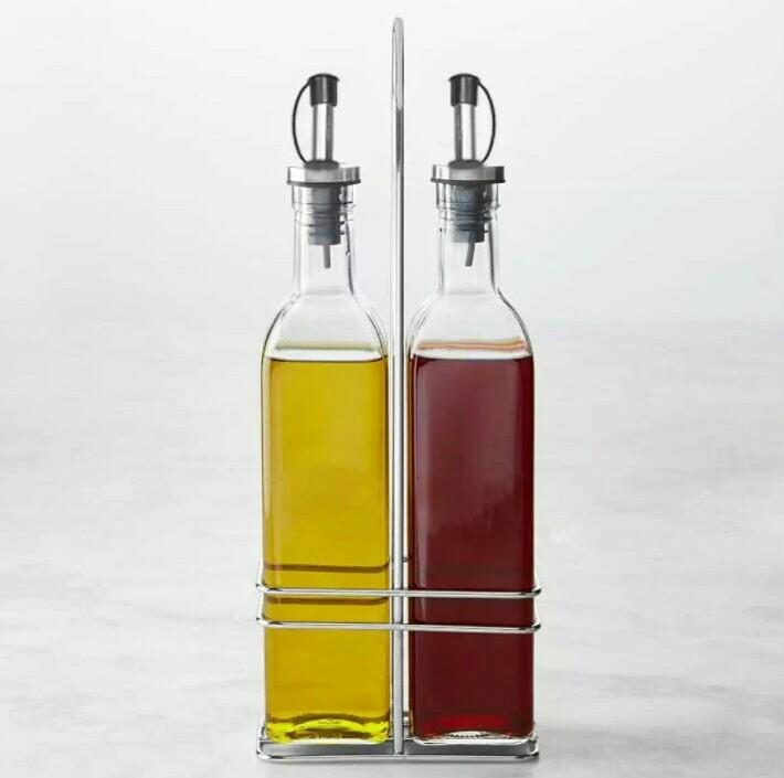 Oil &amp; Vinegar Cruet Set with Rack (3 Piece) | kitchen item | Waseeh Pakistan