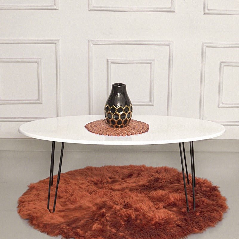 Old Oval Elm Hairpin Table | Furniture | Waseeh Pakistan