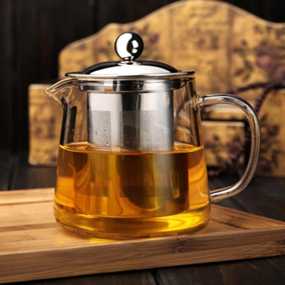 Heat Resistant Glass Teapot (Round Shaped) - waseeh.com