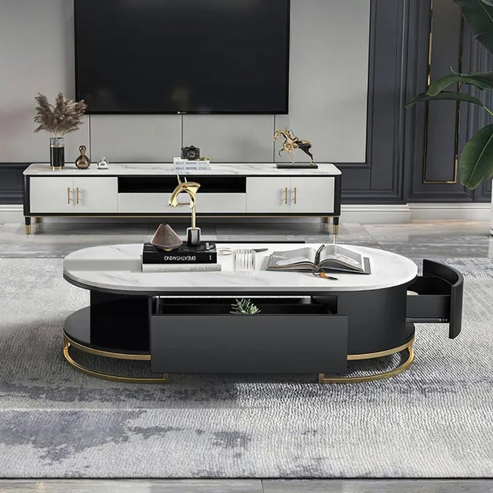 Ooid Modern Storage Lounge Drawing Room Coffee Sintered Drawer Organizer Table | Not Sale FB | Waseeh Pakistan