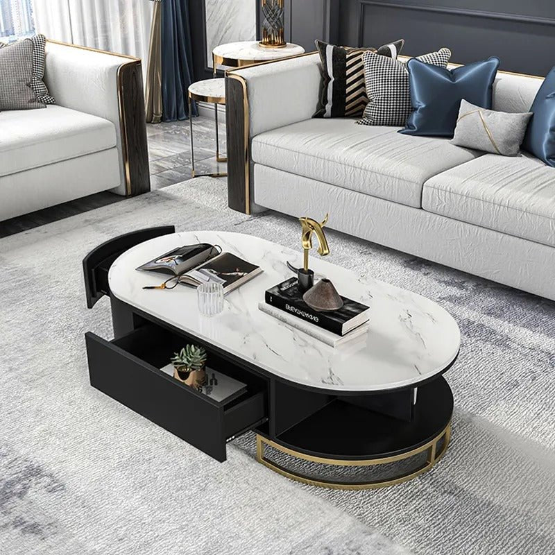 Ooid Modern Storage Lounge Drawing Room Coffee Sintered Drawer Organizer Table | Not Sale FB | Waseeh Pakistan