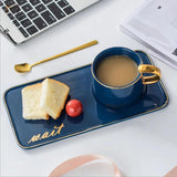 Nordic Gold Plated Ceramic Coffee Set - waseeh.com