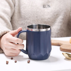 Diamond Cut Wide Lines Insulated Mug - waseeh.com
